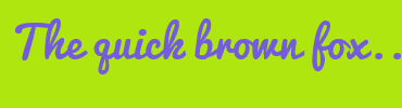 Image with Font Color 735CDD and Background Color B0E610